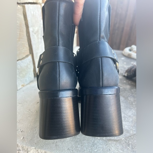 Jeffrey Campbell Operator harness Black Leather Ankle Boots Sz-9.   N - Picture 8 of 15